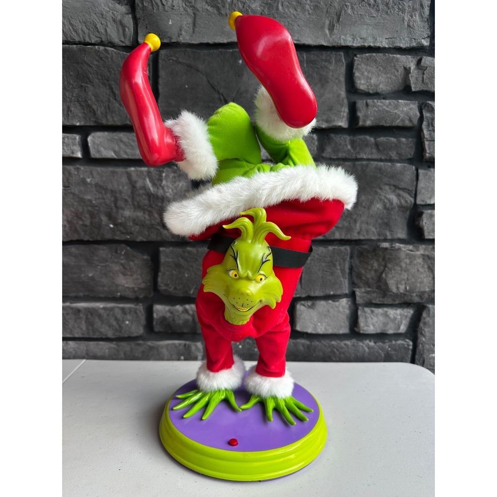 Gemmy Handstand Dancing Grinch Animated & Musical Christmas Figurine